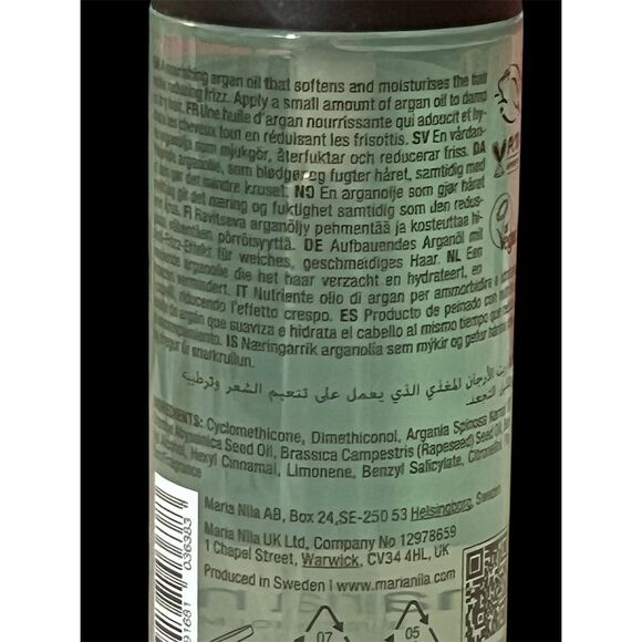 Maria Nila True Soft Argan Oil 1 oz Vegan Moisturizing Hair Oil - Picture 4 of 14